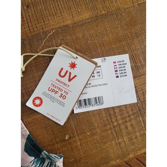 NWT Mountain Warehouse Country to Coast Dress UK 12 US 8 UV Protect Pink Feather - Picture 3 of 8